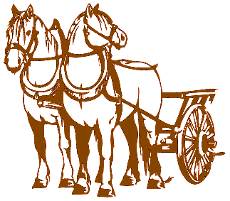 Grafik Pferdegespann